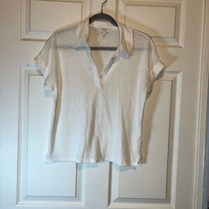 Banana Republic Cream Button Down Shirt